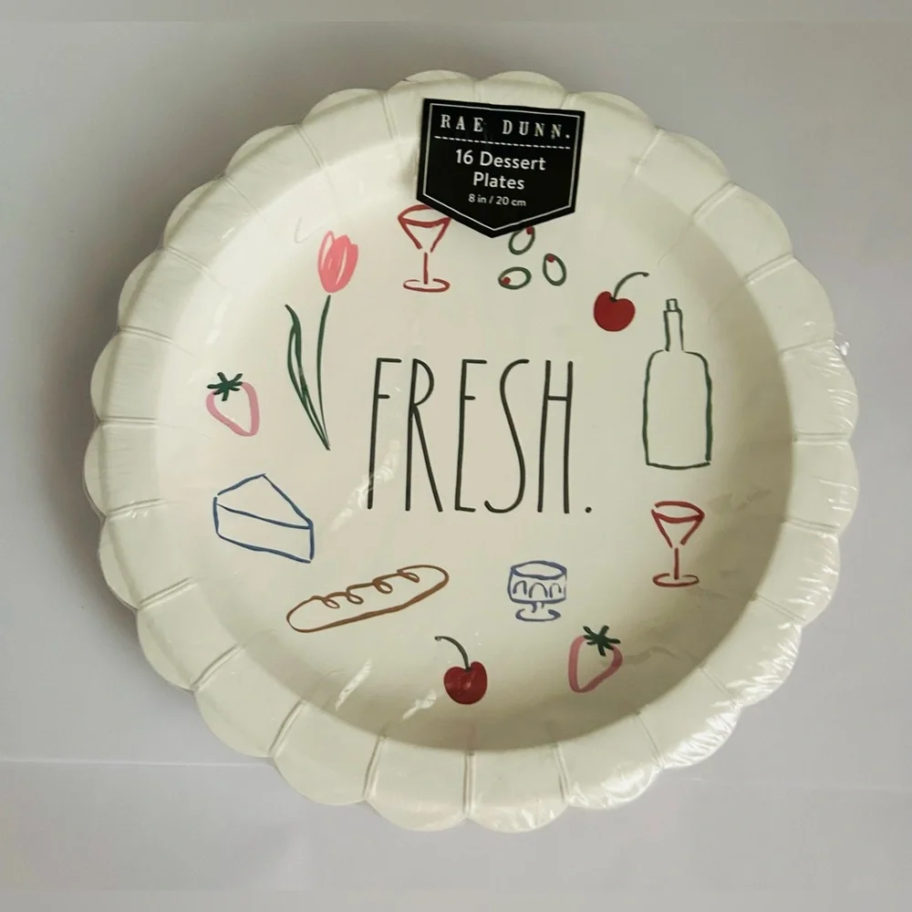 New Rae Dunn Dessert Plates 8